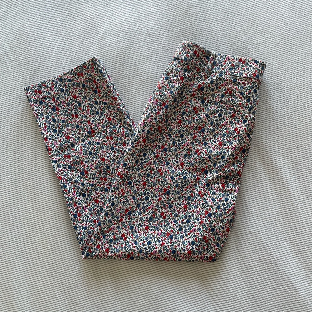 Ann Taylor Loft Riviera Slim Floral Mid Rise Print Ankle Pants 6 EUC - Picture 4 of 16